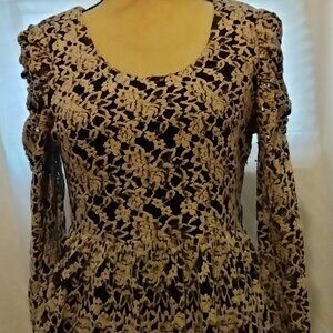 Black and white lacy dress